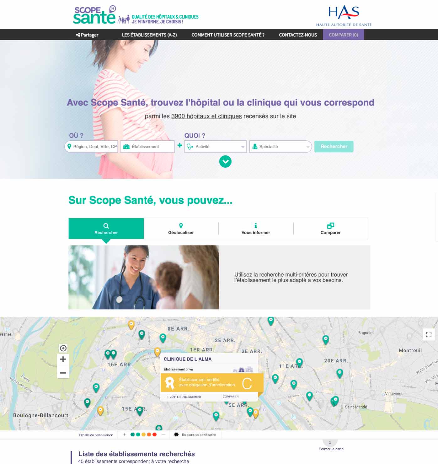 Site web scope santé